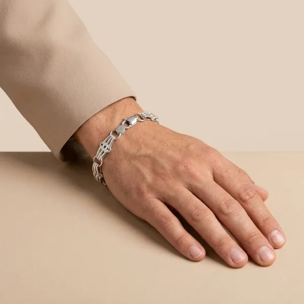 Silver_Plated_Metal_Premium_Chain_Link_Bracelet_For_Men