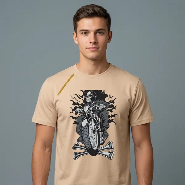 Light_Orange_Premium_Cotton_T-Shirt_For_Men_And_Boys