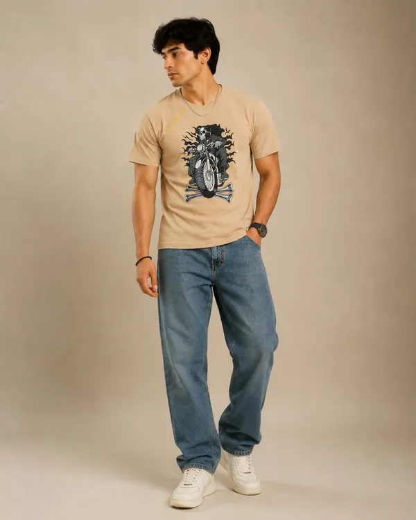 Light_Orange_Premium_Cotton_T-Shirt_For_Men_And_Boys