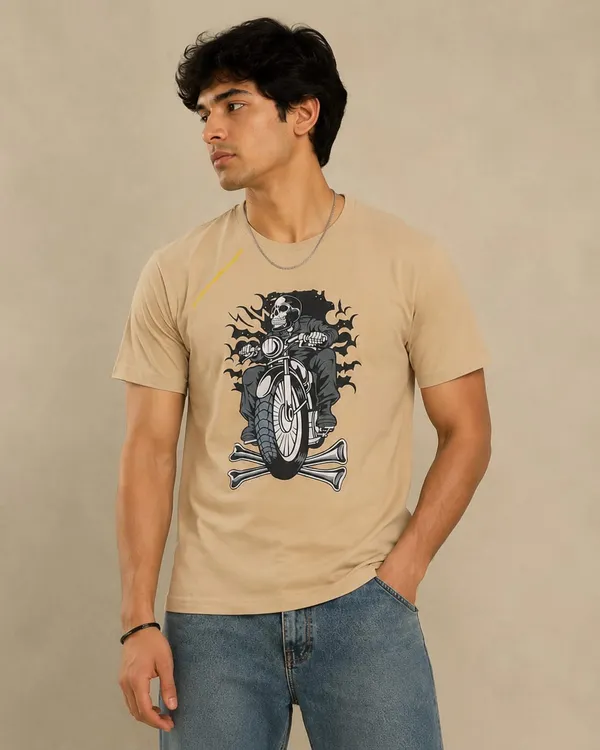 Light_Orange_Premium_Cotton_T-Shirt_For_Men_And_Boys