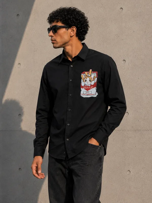 Black_Premium_Cotton_Shirt_For_Men_And_Boys