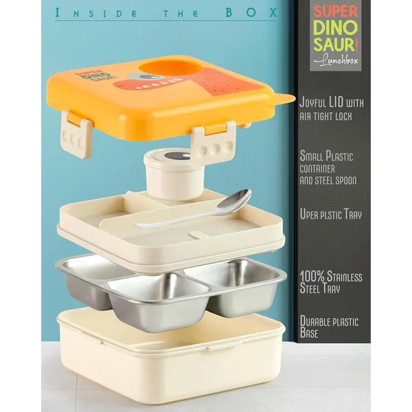 Super_Dinosaur_lunch_box_Yellow_Kids_Lunch_Box_–_Stainless_Steel_Insulated_Tiffin_for_School_with_Spoon,_BPA-Free_Yellow_Kids_Lunch_Box_–_Stainless_Steel_Insulated_Tiffin_for_School_with_Spoon,_BPA-Free