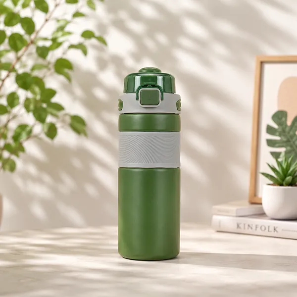 Inkberry_Green_Stainless_Steel_Sports_Water_Bottle_With_Flip_Top_Lid
