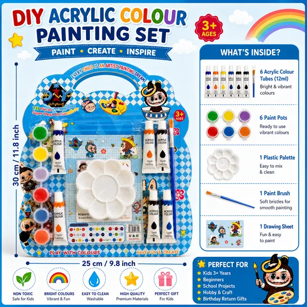Multicolor_12-Piece_Acrylic_Paint_Set_With_Palette_And_Canvas_For_Kids