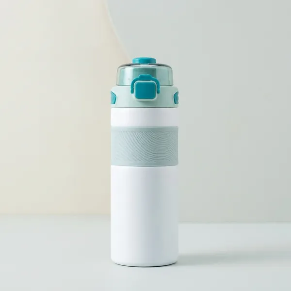 Inkberry_White_Teal_Stainless_Steel_Flip-Top_Sports_Water_Bottle