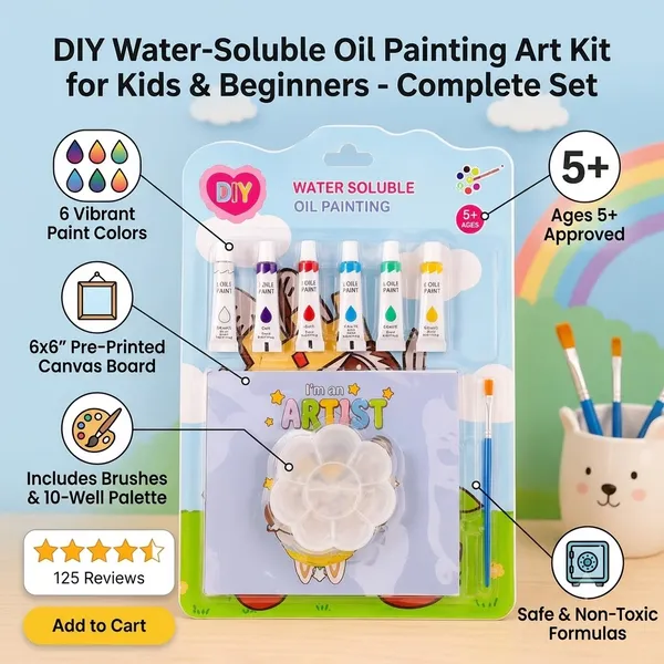 Multicolor_Water_Soluble_Oil_Painting_Set_With_Sheep_Palette_For_Kids