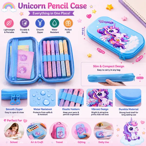 Blue_Eva_Hard_Shell_Unicorn_Print_Zippered_Pencil_Case_For_Kids