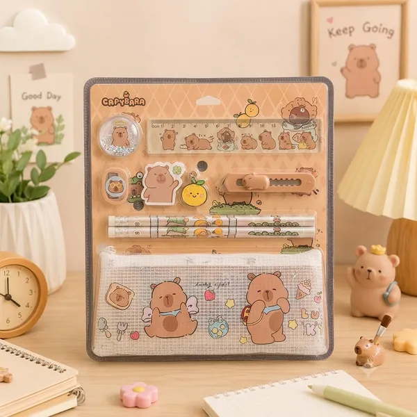 Multicolor_Kawaii_Character_Stationery_Set_With_Ruler_Pencils_Eraser_Pouch