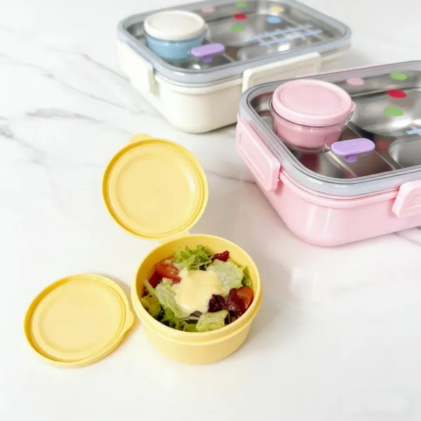 Pink_Stainless_Steel_Polka_Dot_3-Compartment_Lunch_Box_For_Women