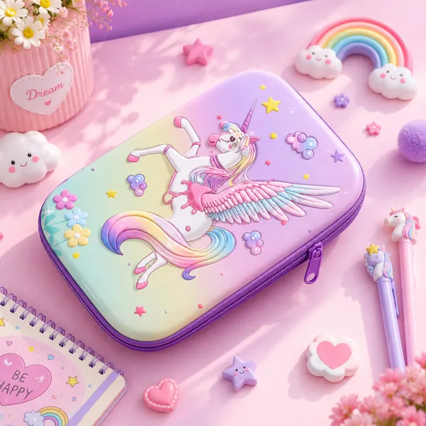 Purple_Eva_Hardshell_Unicorn_Rainbow_Embossed_Pencil_Case_For_Girls