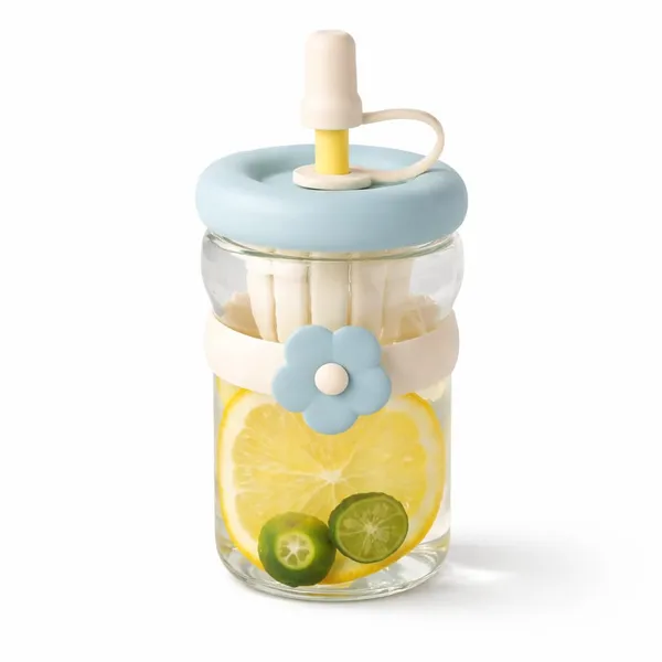 500ml_Glass_Sipper_Bottle_with_Flower_Band_|_Leakproof_Straw_Bottle_with_Built-in_Juicer