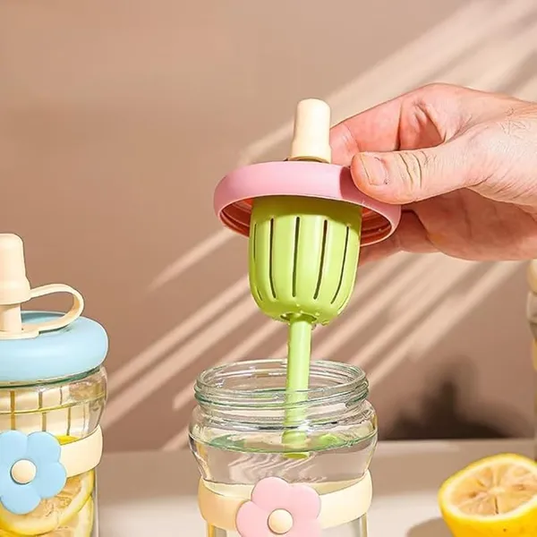 500ml_Glass_Sipper_Bottle_with_Flower_Band_|_Leakproof_Straw_Bottle_with_Built-in_Juicer