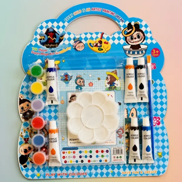 Multicolor_12-Piece_Acrylic_Paint_Set_With_Palette_And_Canvas_For_Kids