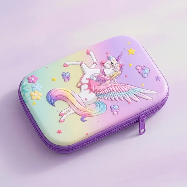 Purple_Eva_Hardshell_Unicorn_Rainbow_Embossed_Pencil_Case_For_Girls