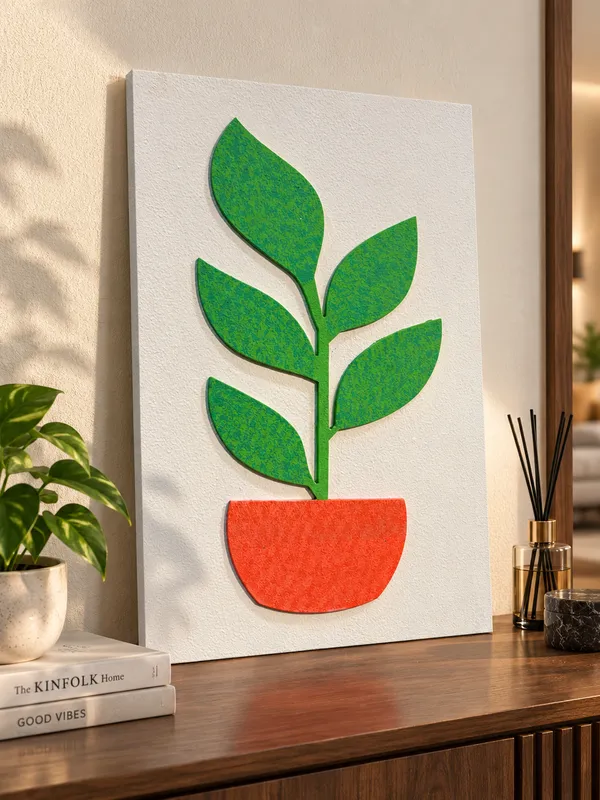 Cream_And_Green_Ply_And_Mdf_With_Texture_Paint_Wall_Decor_Panel