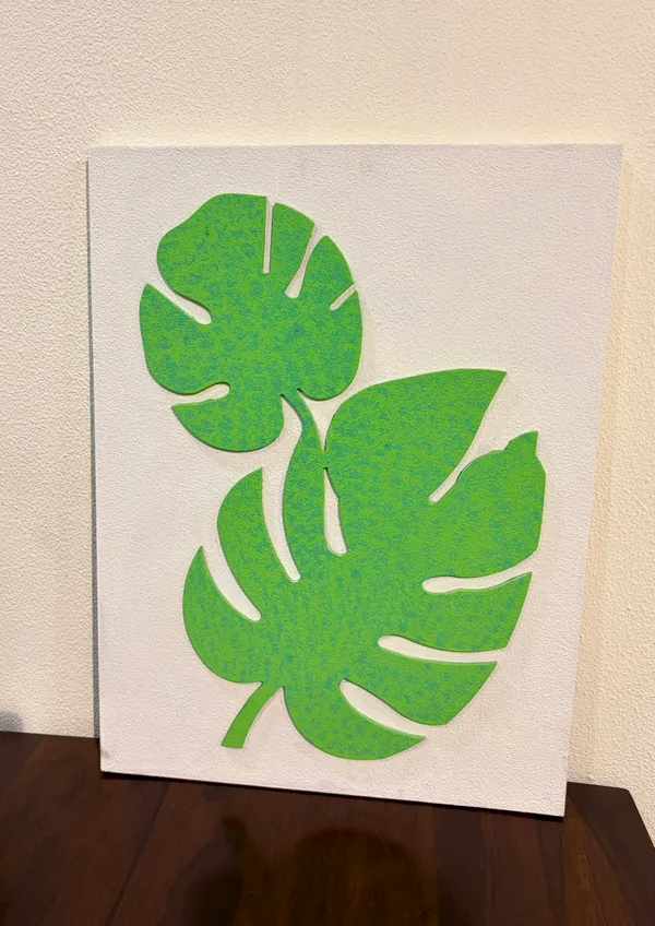 Cream_And_Green_Ply_And_Mdf_With_Texture_Paint_Wall_Decor_Panel