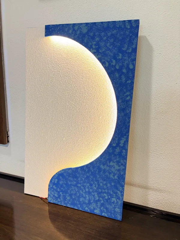 Cream_And_Blue_Ply_And_Mdf_With_Texture_Paint_Decorative_Wall_Mounted_Wall_Decor_With_Led_Light