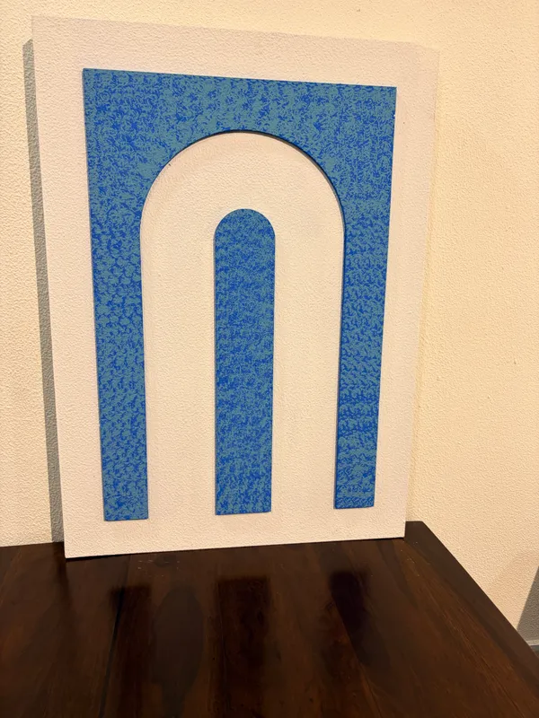 Cream_And_Blue_Ply_And_Mdf_With_Texture_Paint_Wall_Decor_Panel
