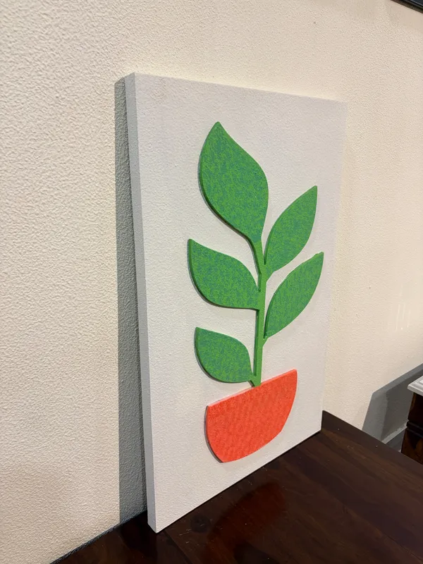 Cream_And_Green_Ply_And_Mdf_With_Texture_Paint_Wall_Decor_Panel