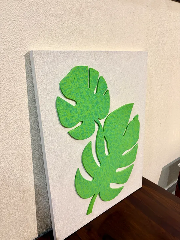 Cream_And_Green_Ply_And_Mdf_With_Texture_Paint_Wall_Decor_Panel