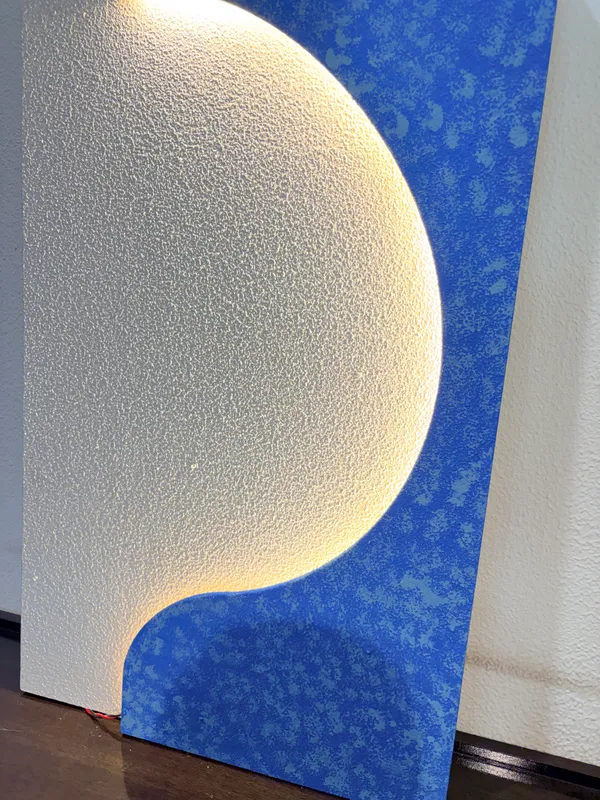 Cream_And_Blue_Ply_And_Mdf_With_Texture_Paint_Decorative_Wall_Mounted_Wall_Decor_With_Led_Light