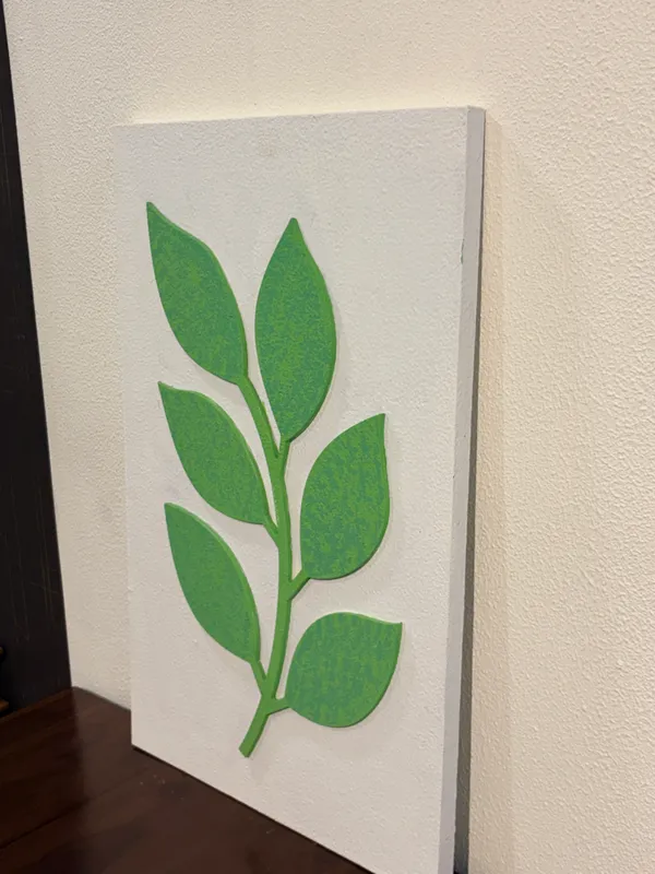 Cream_And_Green_Ply_And_Mdf_With_Texture_Paint_Wall_Decor_Panel