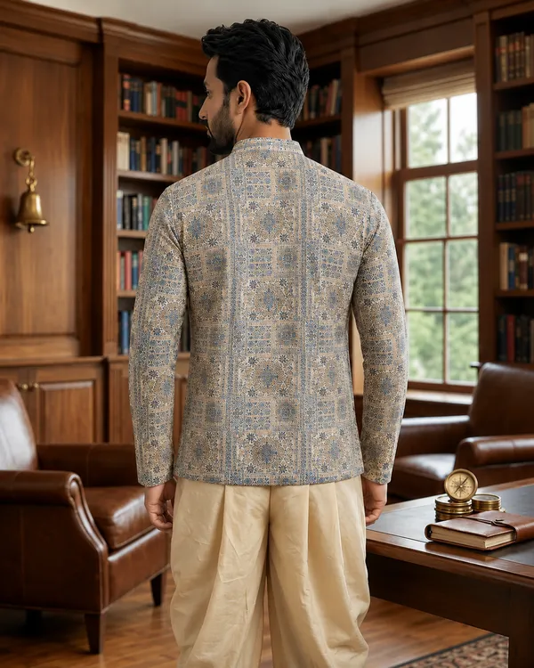 Multicolor_Cotton_Straight_Block_Print_Kurta_For_Men
