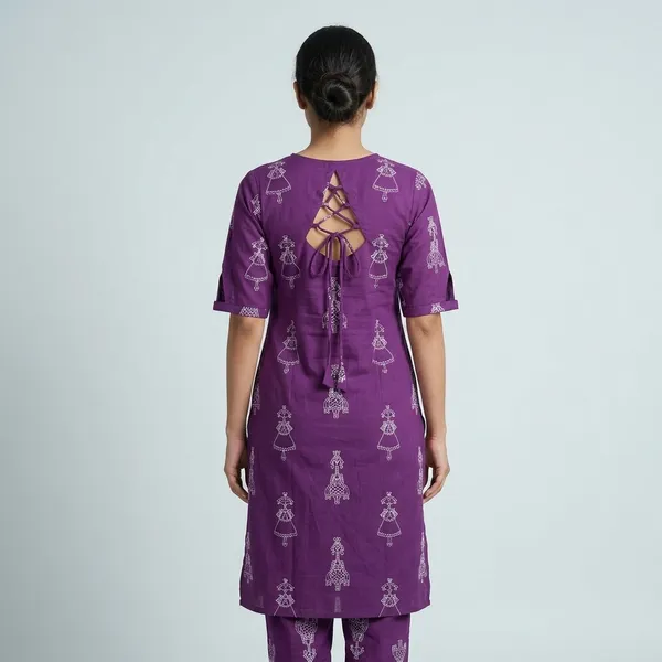 Purple_Cotton_Straight_Fit_Ethnic_Print_Kurta_Set_For_Women