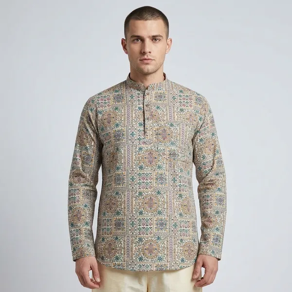 Multicolor_Cotton_Straight_Mandala_Print_Kurta_For_Men