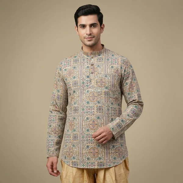 Multicolor_Cotton_Straight_Mandala_Print_Kurta_For_Men