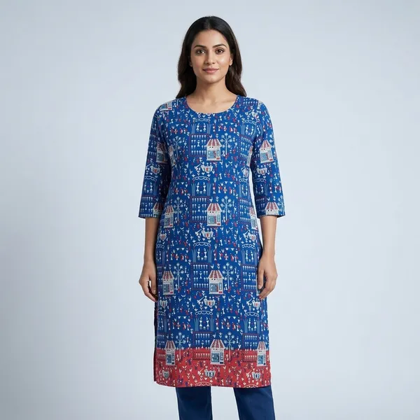 Blue_Cotton_Straight_Ethnic_Print_Kurta_For_Women