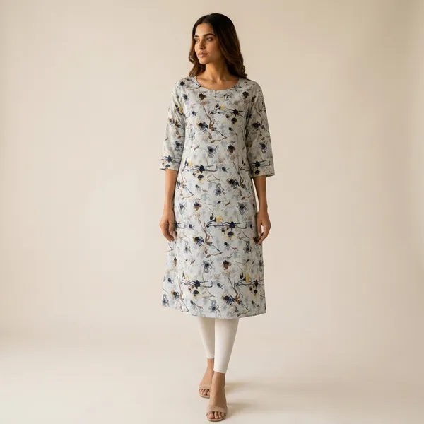 White_Cotton_Off-Shoulder_Floral_Print_Dress_For_Women
