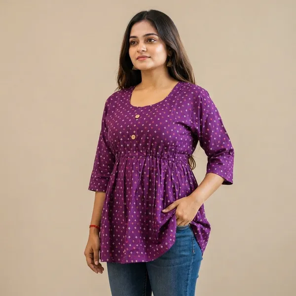 Purple_Cotton_Straight_Fit_Printed_Tunic_For_Women