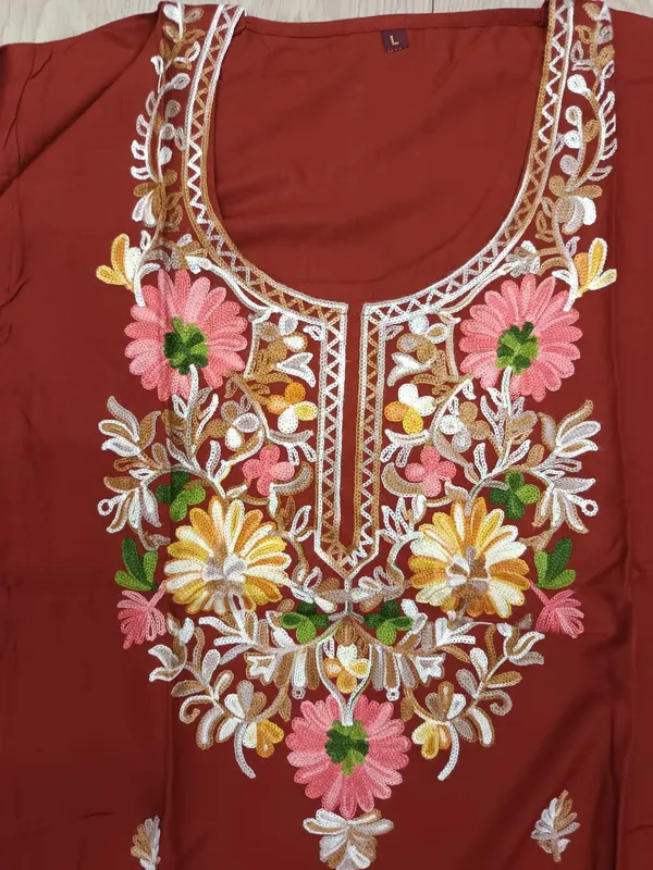 Rust_Viscose_Cotton_Straight_Floral_Embroidered_Kurti_Pant_Set_For_Women