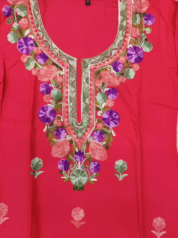 Pink_Viscose_Cotton_Straight_Embroidered_Kurti_Pant_Set_For_Women