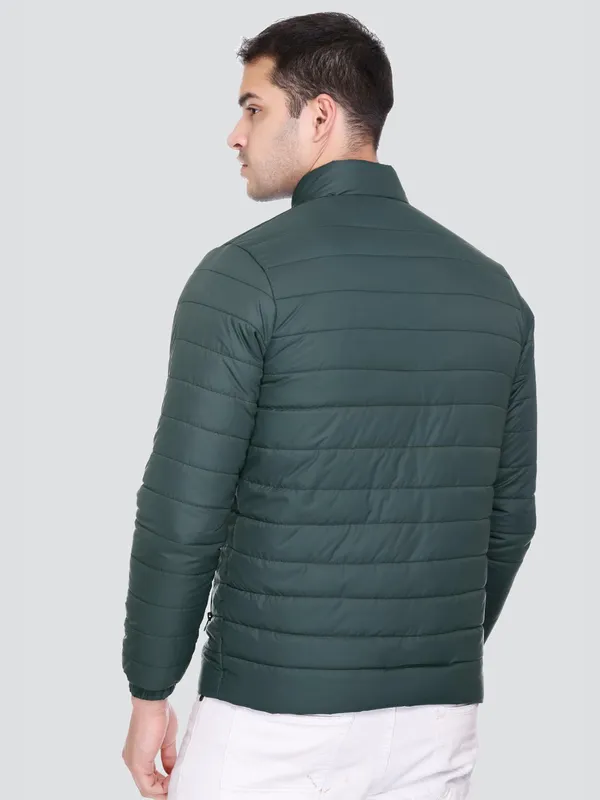 Bottle_Green_Premium_Polyester_Puffer_Jacket_For_Men
