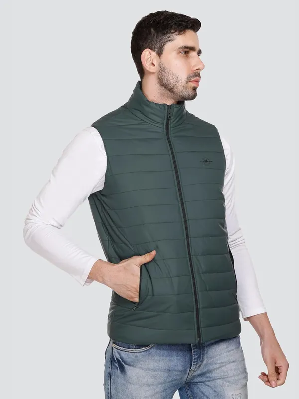 Bottle_Green_Premium_Polyester_Bomber_Jacket_For_Men