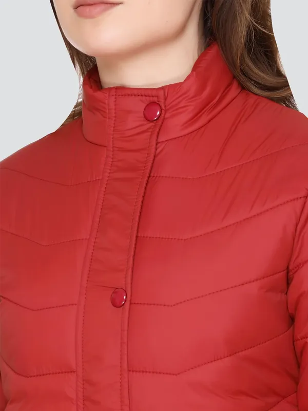Maroon_Premium_Polyester_Wo_Puffer_Jacket_For_Women