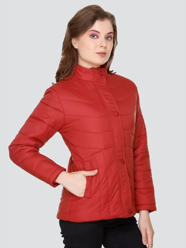Maroon_Premium_Polyester_Wo_Puffer_Jacket_For_Women