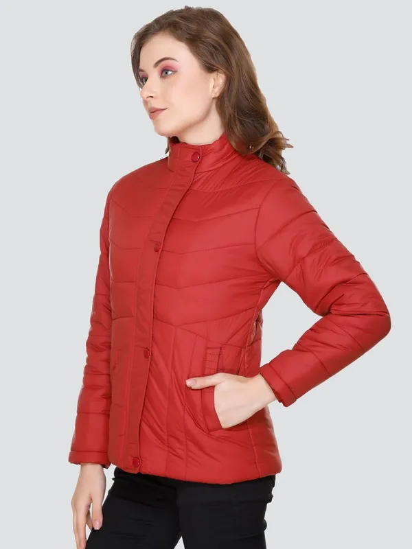 Maroon_Premium_Polyester_Wo_Puffer_Jacket_For_Women