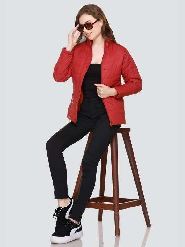 Maroon_Premium_Polyester_Wo_Puffer_Jacket_For_Women