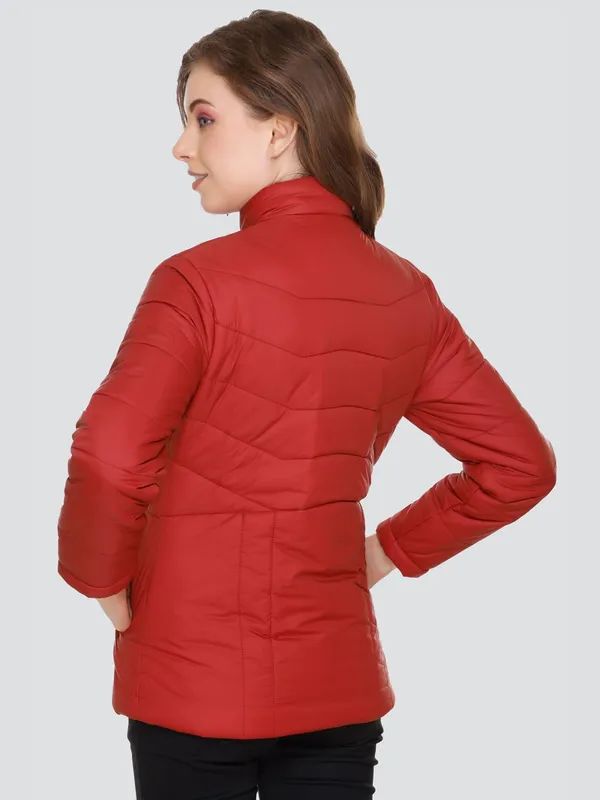 Maroon_Premium_Polyester_Wo_Puffer_Jacket_For_Women