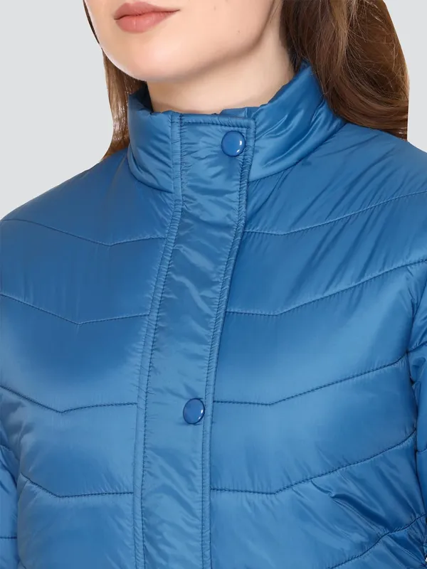 French_Blue_Premium_Polyester_Wo_Puffer_Jacket_For_Women