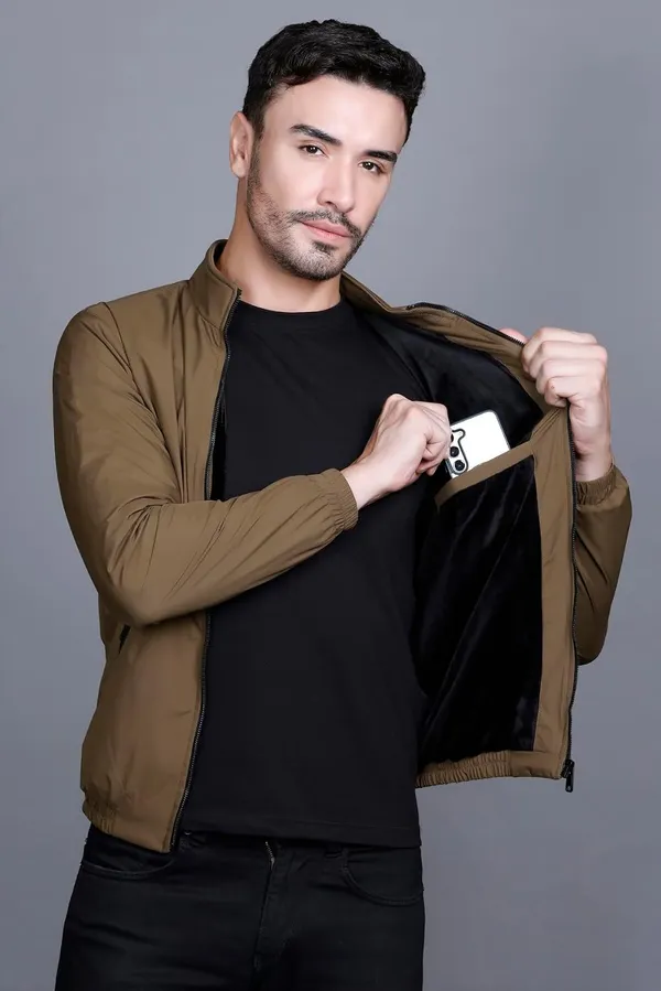 Tan_Premium_Polyester_Jacket_For_Men