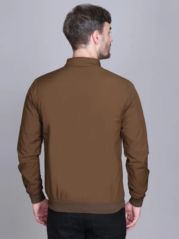 Tan_Premium_Polyester_Jacket_For_Men