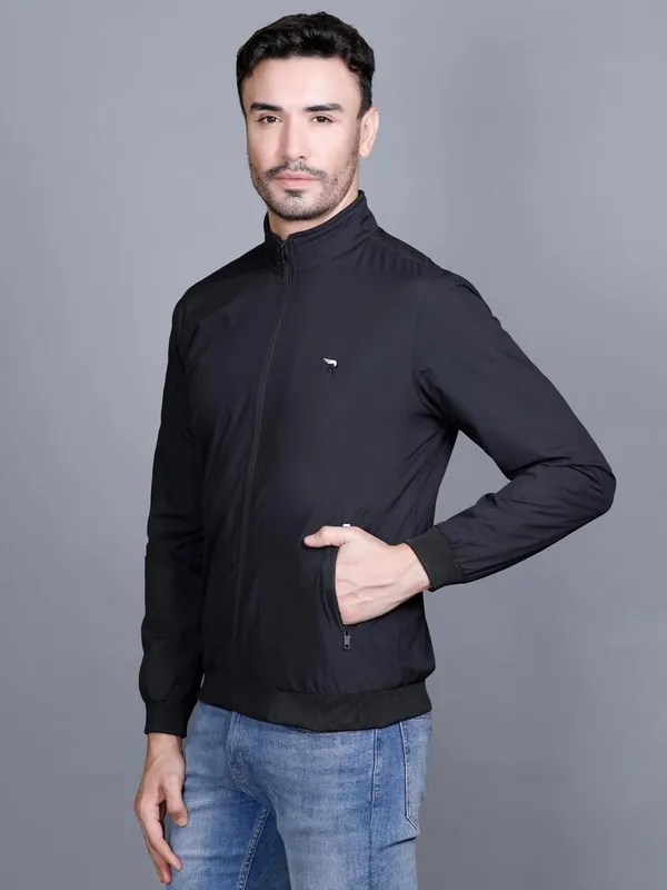 Black_Premium_Polyester_Jacket_For_Men