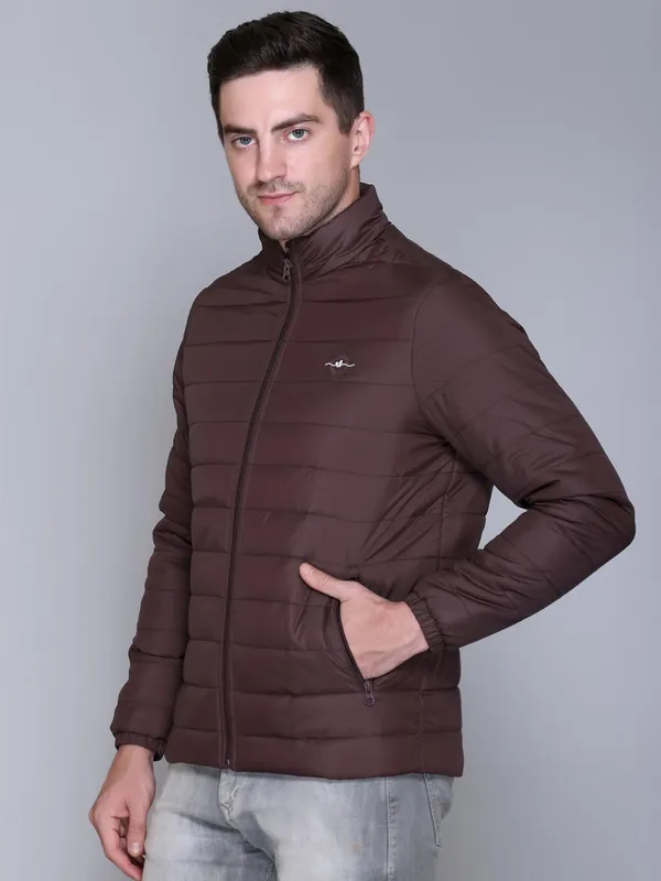 Wine_Premium_Polyester_Puffer_Jacket_For_Women