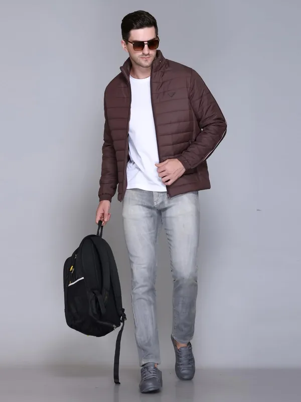 Wine_Premium_Polyester_Puffer_Jacket_For_Women
