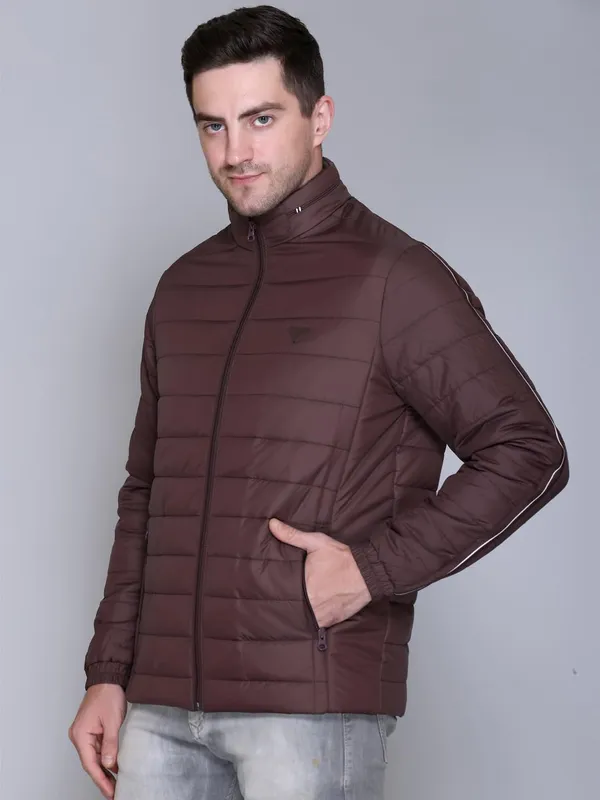 Wine_Premium_Polyester_Puffer_Jacket_For_Women
