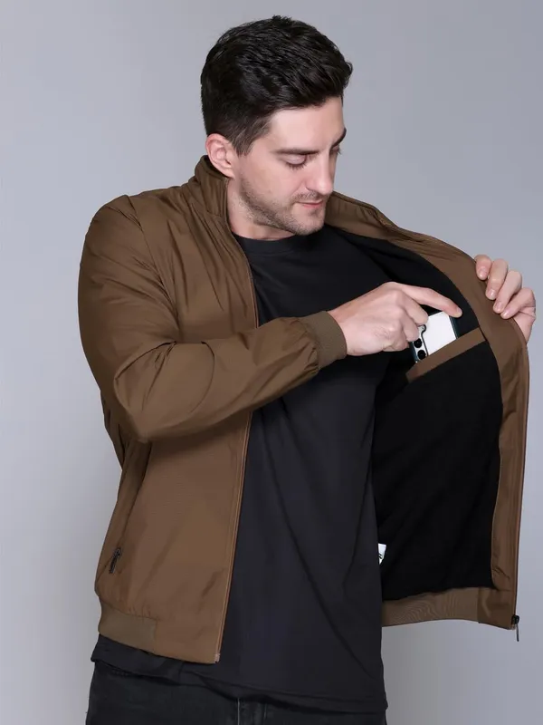 Tan_Premium_Polyester_Bomber_Jacket_For_Men